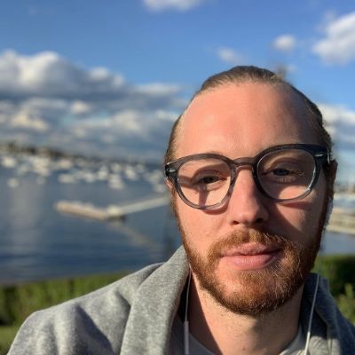 Trevor Duke Moretz posing for a photo shoot. 